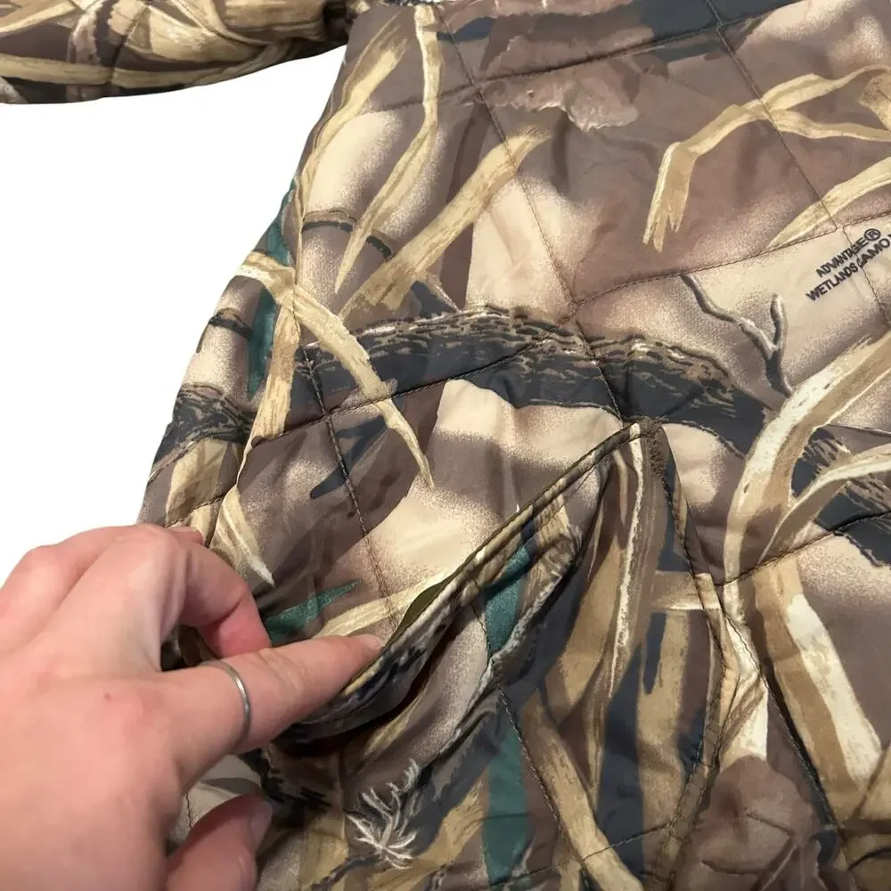 Reversible Camo Hunting Jacket Advantage Wetlands Camo Olive Mens XL